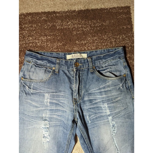 Agile Distressed 32x31 Men's Straight Leg Grunge Jeans See Pictures - Picture 3 of 12